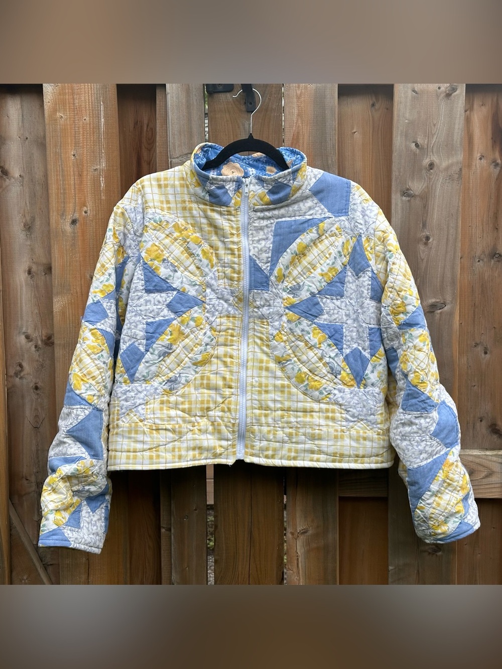 HANDMADE Quilted Sunshine Star Jacket - Size Large